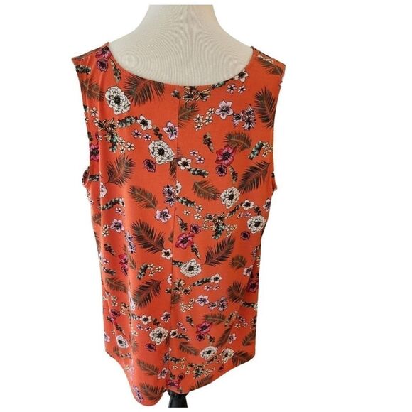 Lane Bryant floral tank top orange tropical size 18/20 - Picture 4 of 6